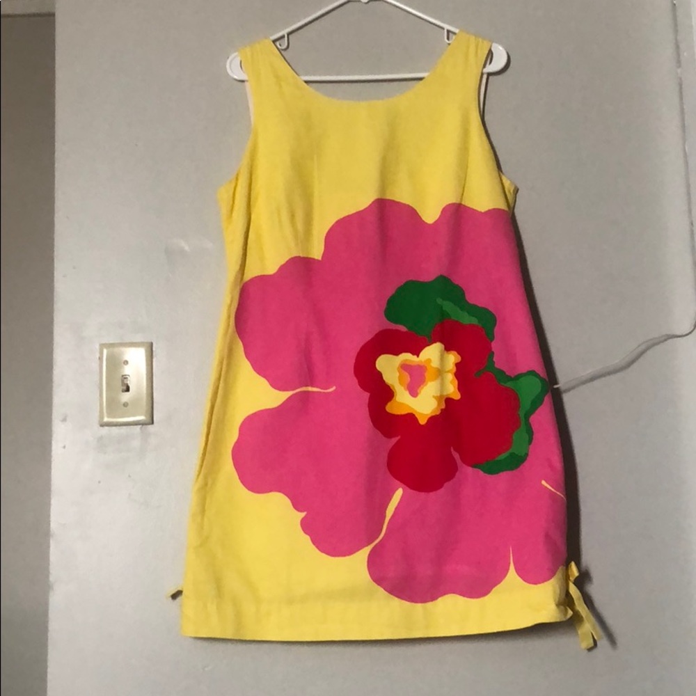 EUC Lilly Pulitzer Delia Dress, Starfruit Yellow